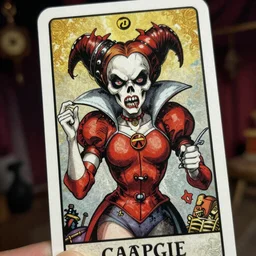 Angry Queen of Hearts, Death Tarot card,highly detailed,half skull face,cinematic,8k,by Stanley Artgermm,Tom Bagshaw,Greg Rutkowski,Carne Griffiths, Ayami Kojima, Beksinski, Giger,trending on DeviantArt,hyper detailed,horror, full of colour