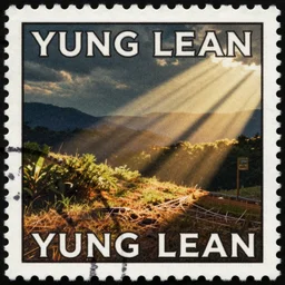 Yung Lean, vintage 1950s stamp