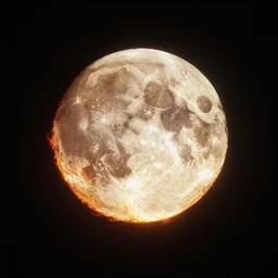 moon on fire, artstation