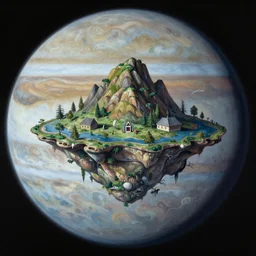 a beautiful painting of a mysterious island on a Jupiter's moon by Boris Vallejo, trending on Artstation