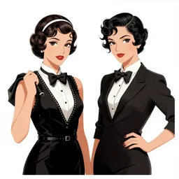 - gin sisters. illustration, noir,'3 0 s, gangster