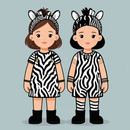 vector portrait of 2 2 yeard old mary louise brooks, zebra op art, mcbess, artgerm