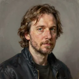 A realistic hyperdetailed digital oil portrait painting of Linus Torvalds in the style of Guy Denning, Ruan Jia, and Craig Mullins. Trending on ArtStation, DeviantArt, and Instagram. CGSociety Digital art.