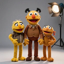 studio portrait still of muppet!!!!! lucky luke!!!!!! as a muppet muppet as a muppet, 8 k, studio lighting, key light,
