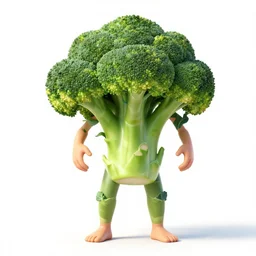 ripped broccoli man, full body, human figure, highly detailed, digital art, sharp focus, trending on art station, anime art style