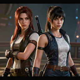 Dana Scully and her doppelganger in Mortal Kombat 11, ps5 cinematic screen capture, 4k