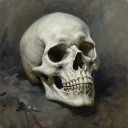 The Death, sketch, concept art oil painting by Jama Jurabaev, extremely detailed, brush hard, artstation