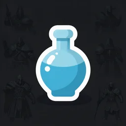icon of a health potion, artstation, rpg, digital art, isometric, dark background, dark souls, the witcher 3, crusader kings, skyrim