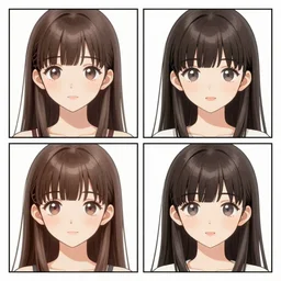 four-frame manga of a cute girl