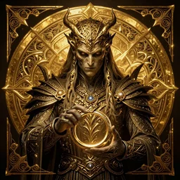 portrait of Sauron, Lord of the Rings holding the One Ring, in style of Doom, in style of Midjourney, insanely detailed and intricate, golden ratio, elegant, ornate, unfathomable horror, elite, ominous, haunting, matte painting, cinematic, cgsociety, James jean, Noah Bradley, Darius Zawadzki, vivid and vibrant