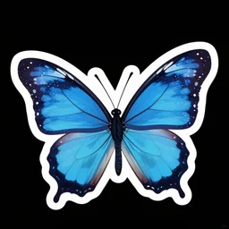 butterfly vector illustration, sticker art