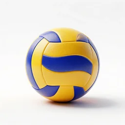 handcrafted volleyball, clean 3d render, octane render, isolated on a pure white background, centered, entire object in frame, sharp focus, soft studio lighting