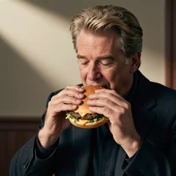 a cheeseburger eating george lucas