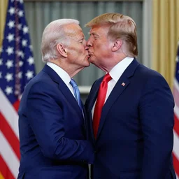 joe biden kissing donald trump