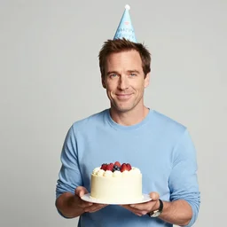 portrait photo still of william h macy holding a small cake, wearing a birthday hat, in front of a casino on fire, 8 k, 8 5 mm f 1. 8