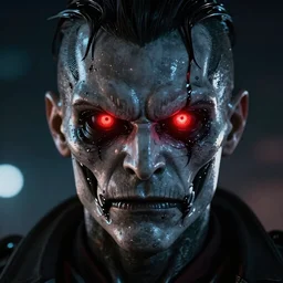 Jeff the Killer's-eyes are glowing red-in the night, full body, high detail of the face, high details, high modernization, cinematic, dynamic lighting, ultra mega super hyper realistic