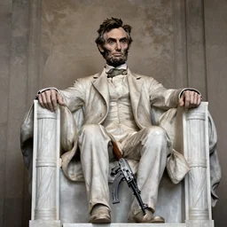 abraham lincoln wielding an ak - 4 7
