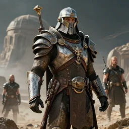 movie still frame, photorealistic, sardaukar on planet giedi prime, intricate detail, beautiful composition, 8 k, cgi, by ridley scott, james cameron, zack snyder and michael bay