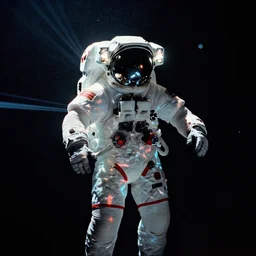 concept art by craig mullins astronaut in futuristic dark and empty spaceship underwater. infrared complex and hyperdetailed technical suit. mandelbulb fractal. glowing light! reflection and dispersion materials. rays and dispersion of light. volumetric light. 5 0 mm, f / 3 2. noise film photo. flash photography. interstellar movie art