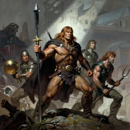 robert e. howard, conan the barbarian by frank frazetta, ken kelly, simon bisley, richard corben