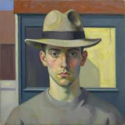 a beautiful painting of hat's some gay shit right there, in the style of edward hopper n 9
