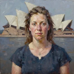 portrait of a australian woman ( 3 5 ) from australia in 2 0 2 1, an oil painting by ross tran and thomas kincade