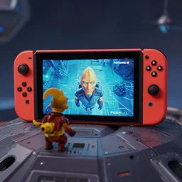 captain picard playing on his nintendo switch on the borg cube