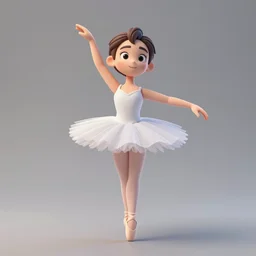 full body 3 d render of steve buscemi as a ballerina claymation nendoroid! action figure, studio lighting, grey background, no shadow, blender, trending on artstation, 8 k, highly detailed