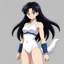 the saiyan girl kohrabi, digital art, in the style of anna frohling, white tail, saiyan armor