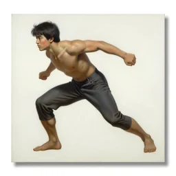 a realistic painting combining the styles of Hiroo Isono and Frank Frazetta