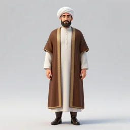 full body 3d render of King of Kurdistan Mahmud Barzanji as a funko pop, studio lighting, white background, blender, trending on artstation, 8k, highly detailed