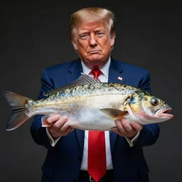 a photo of a recently discovered fish that looks like donald trump