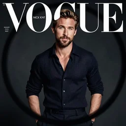 ryan gosling by nick knight, vogue magazine, award winning, photoshoot, dramatic,, cooke anamorphic / i lenses, highly detailed, cinematic lighting