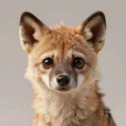 a beautiful portrait of a cute anthropomorphic humanoid brown hyena fursona. big eyes. character design by cory loftis fenghua zhong ryohei hase isma