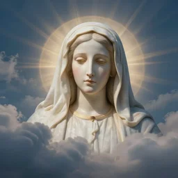 clouds in the shape of virgin mary face