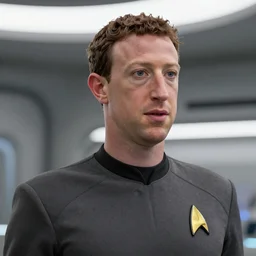 Mark Zuckerberg as  Lieutenant Commander Data in star Trek TNG, hyperrealistic, highly detailed, depth of field, High definition, 8k,  octane render, artstation