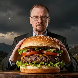 walter white as a hamburger