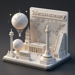 science and economy, 1936 by isotype-1 3d render, ray tracing, high detail, ethereal lighting, unreal engine