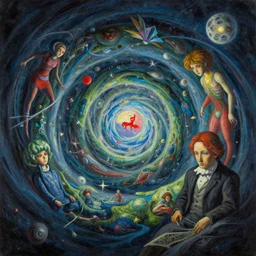 A Beautifully Strange Painting of a Spiralling World of Enigmatic Horrors by Benoit B. Mandelbrot, Caspar David Friedrich, Junji Ito