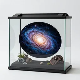 a galaxy inside of a terrarium