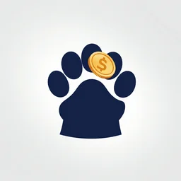 Professional logo of a cat paw reaching for a golden coin.