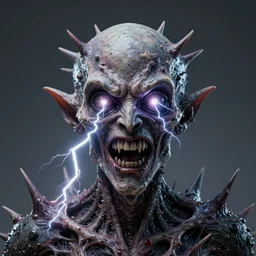 headless jason fused with a epic weirdly poltergeist lovecraft space headless demon in agony, spiky skin, creepy, melting, lightning coming out of the eyes, creepy, photo, portrait, 3 d, high details, intricate details, by vincent di fate, artgerm julie bell beeple, 9 0 s, smooth gradients, volumetric lightning, high contrast, duo tone, depth of field, very coherent symmetrical artwork