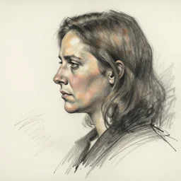 a realistic yet scraggly portrait sketch of the side profile of a stern and sophisticated julia louis - dreyfus, trending on artstation, intricate details, in the style of frank auerbach, in the style of sergio aragones, in the style of martin ansin, in the style of david aja, in the style of mattias adolfsson