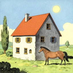 a house is not a horse, sci - fi by moebius