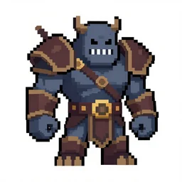 pixelated monster inspired by ragnarok online, 1 2 8 bit, 1 0 0 0 x 1 0 0 0 pixel art, 4 k, super detailed, nintendo game, pixelart, high quality, no blur, sharp geometrical squares, concept pixelart