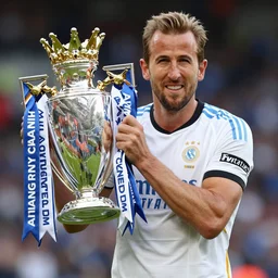 harry kane holding the fa cup, nendroid, butcher billy style