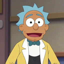 Rick Sanchez depicted as a muppet