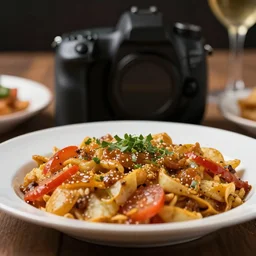 close - up focused dslr photograph of an north macedonian dinner, 8 k, high detail, volumetric lighting, hyperrealism, aesthetically pleasing, studio lighting, trending