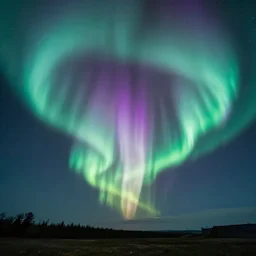 Aurora borealis tornado, tornado aurora, twister, glowing plasma tornado
