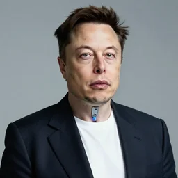 ! elon musk with a nueralink implant